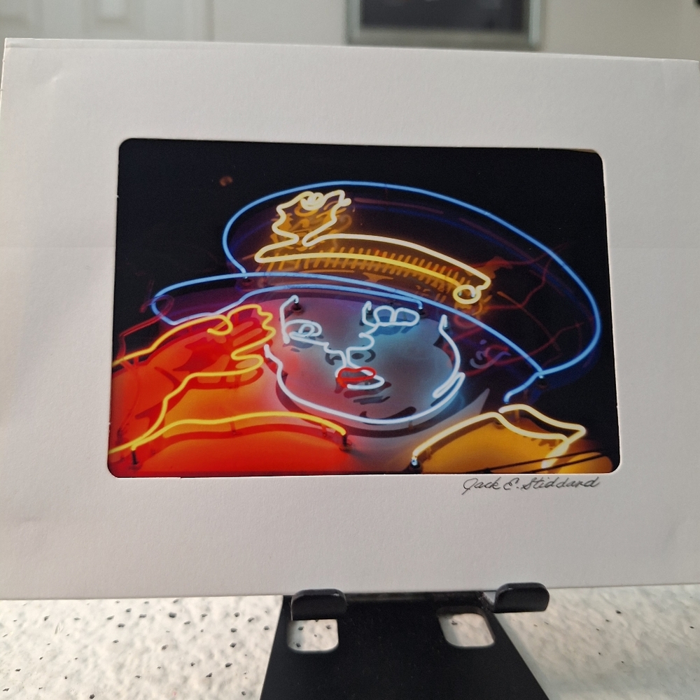 NWT - Neon Art Photo Print "Mister Sister" By Jack E. Stiddard 4x6 Notecard